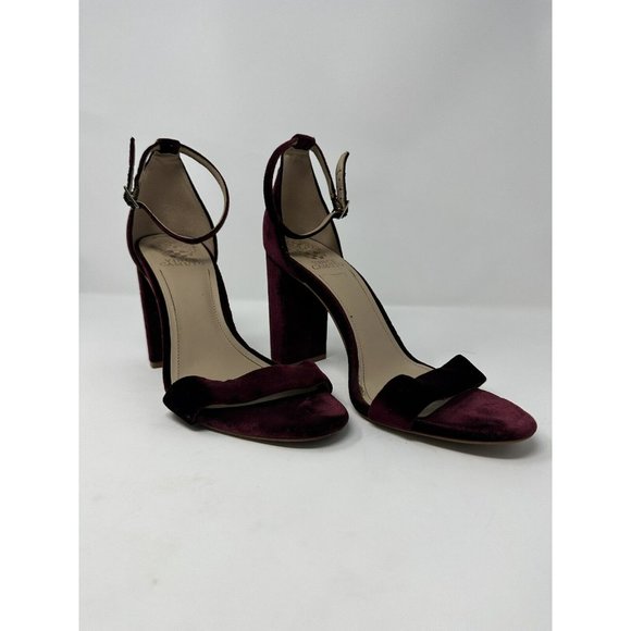 Vince Camuto Malissa Velvet Ankle Strap Blocked Heel Size 10 - Picture 6 of 6